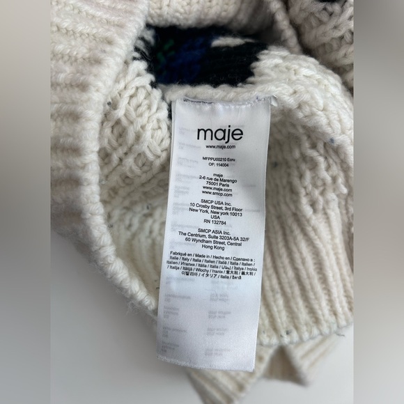 MAJE Massimo Zig-Zag Sweater - Picture 8 of 10